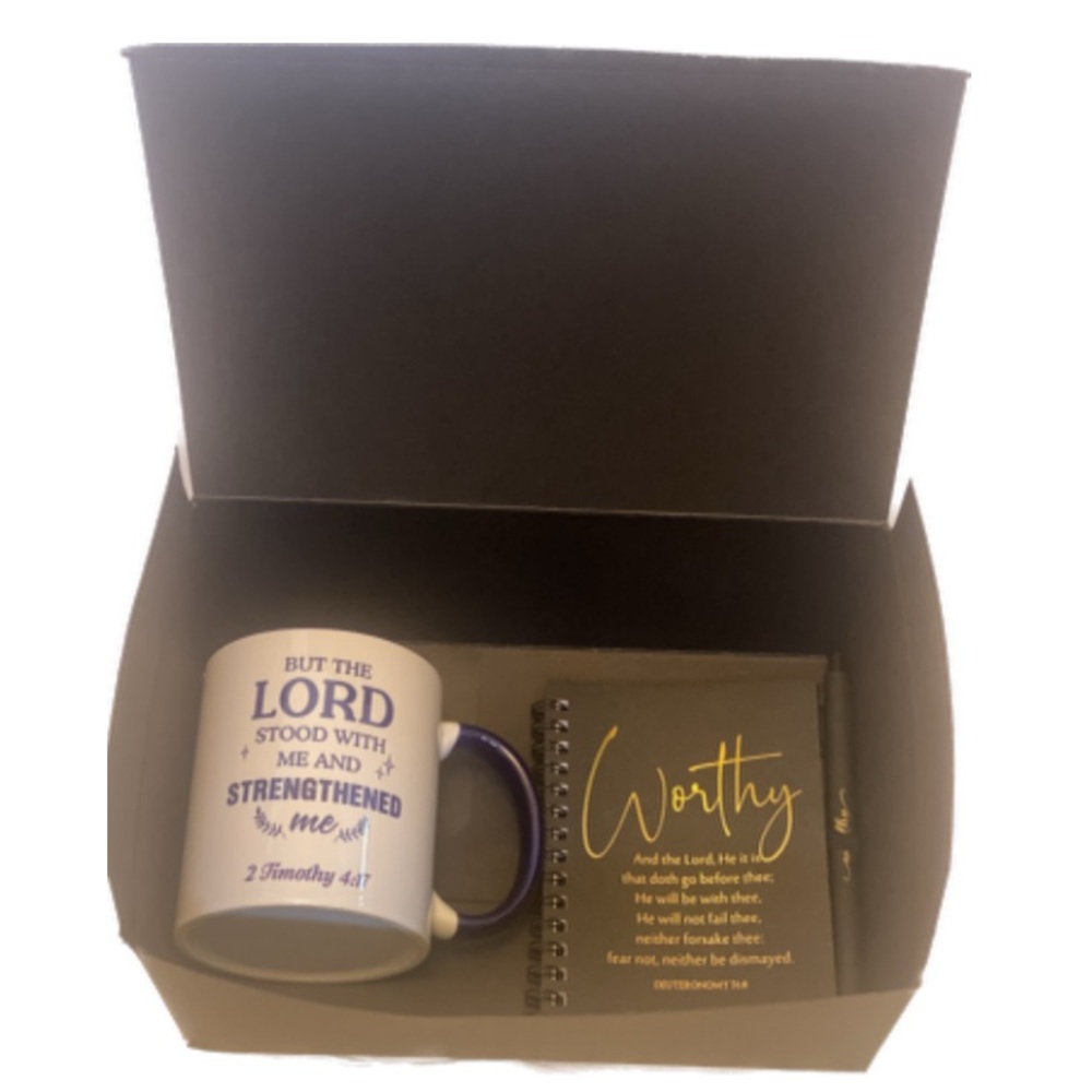 Religious Gift Box Set - Mug & Small Notebook, TIMOTHY & DEUTERONOMY - BRAND NEW